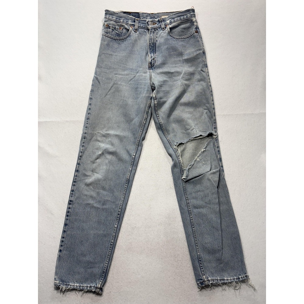 Levi's 560 Loose Fit Jeans Mens 32x32 Blue Light Wash Straight Distressed USA